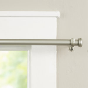 Wayfair Basics End Cap Single Curtain Rod & Hardware Set