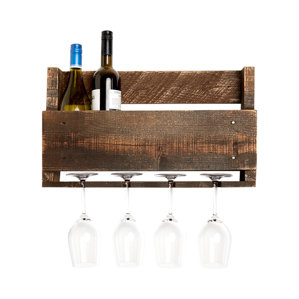 Kindred 4 Bottle Wall Mounted Wine Rac..