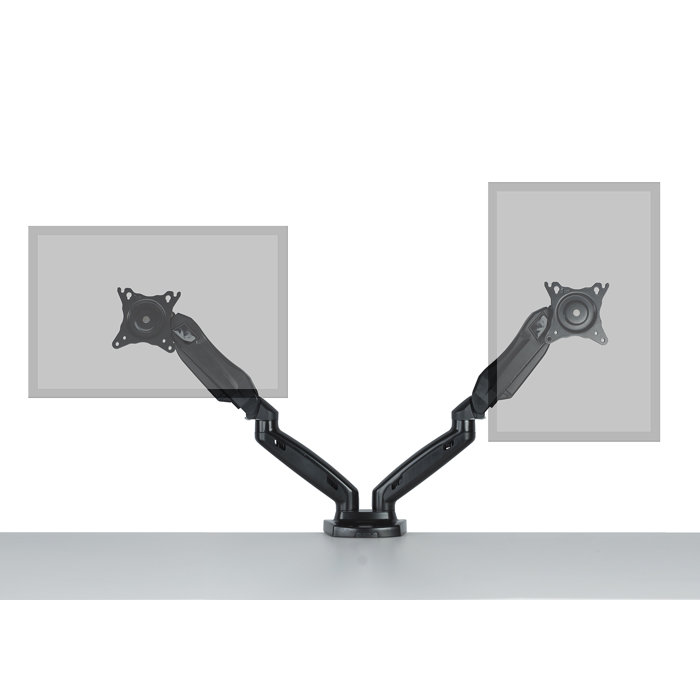 Atlantic Gas Spring Dual Monitor Universal 2 Screen Desk Mount