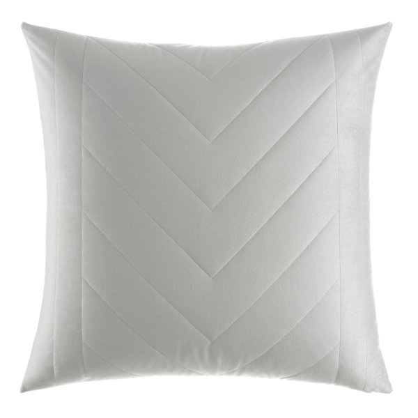 1 Simply Vera Wang Pillow Sham w// Stitching Standard ~ Charcoal Gray ~ 20 x 26