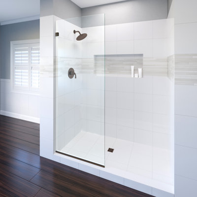 Basco Celesta 32" x 76" Frameless Shower Door  Finish: Oil Rubbed Bronze