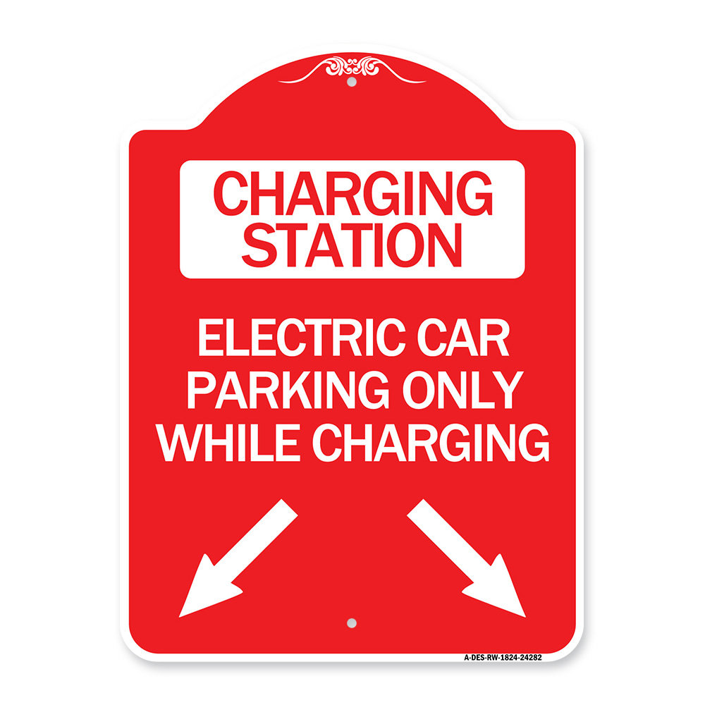 Signmission Designer Series Sign Charging Station, Electric Car