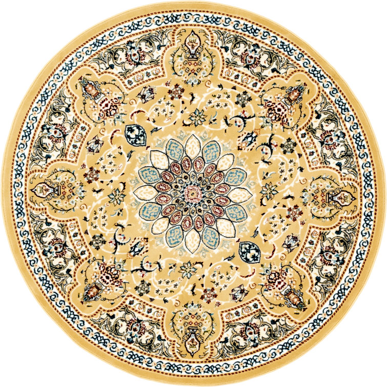 Astoria Grand Jackson Floral Area Rug in Beige & Reviews Wayfair