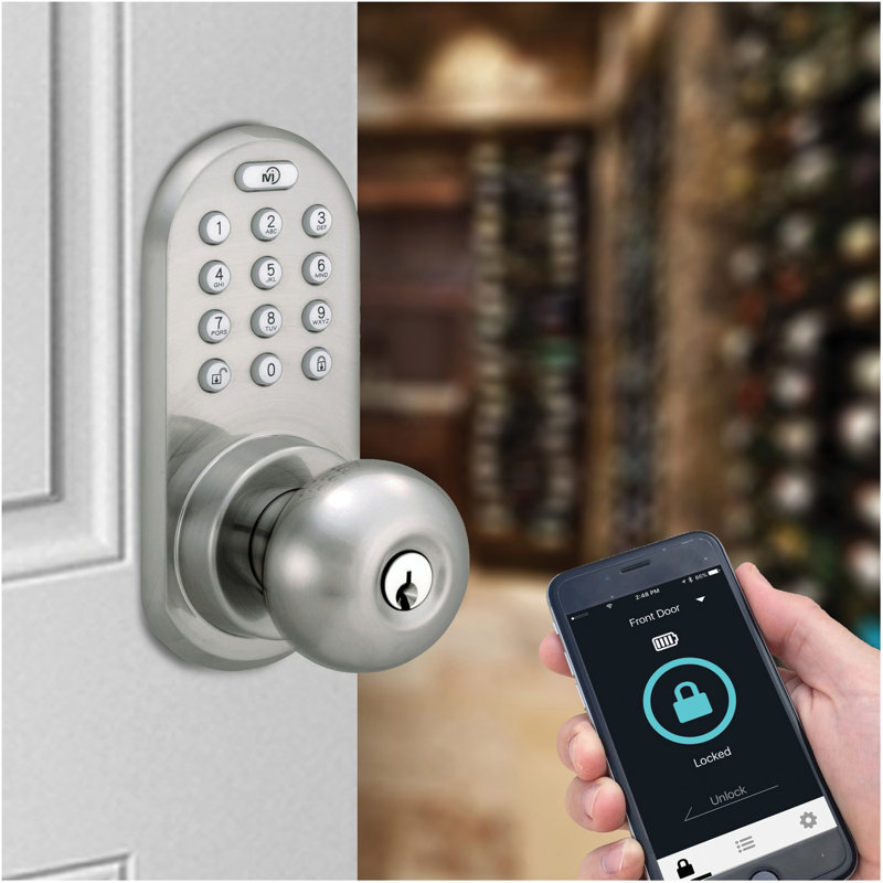 Milocks Keyless Entry Door Knob With Bluetooth Capability