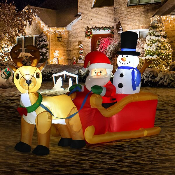The Seasonal Aisle Santa Claus, Snowman Christmas Inflatable & Reviews ...