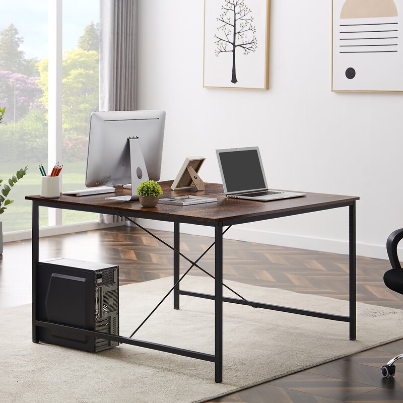 Inbox Zero Home Office Square Desk | Wayfair