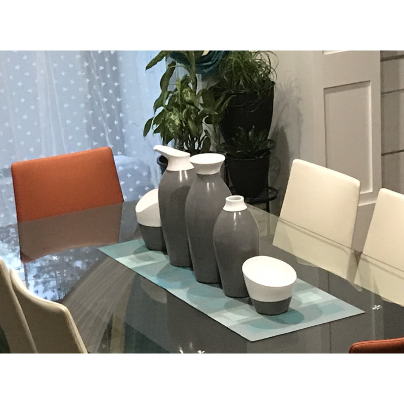 Brayden Studio Harpa Hand Painted Terracotta 5 Piece Table Vase