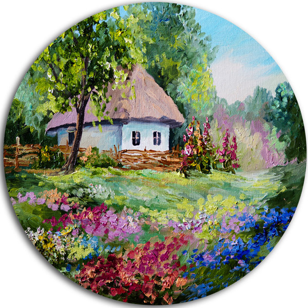 DesignArt 'House in the Village Oil Painting' Oil Painting ... Oil painting is the process of painting with pigments bound in oil.