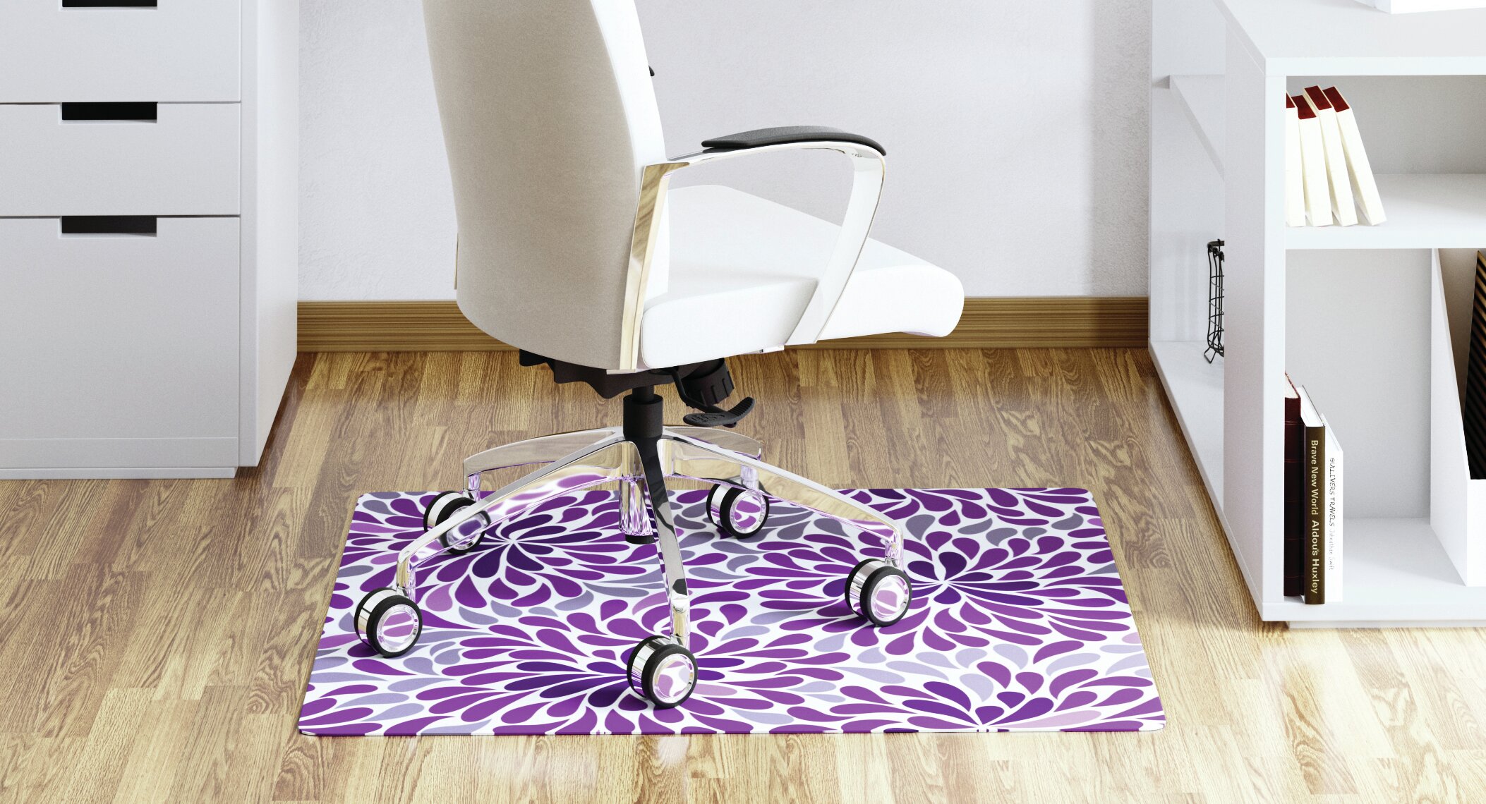 straight rectangular chair mat