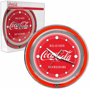 18" Drink Coca-Cola Delicious and Refreshing Coke Sign Double Neon Clock 
