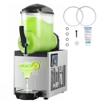 400W Frozen Drink Maker Commercial Slushie and Margarita Machine 2 x 4 Gal 