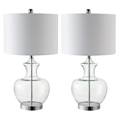 (One Lamp) Horst 25" Clear Table Lamp Set