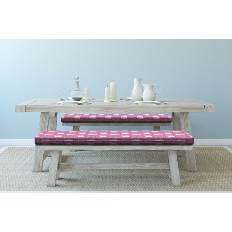 East Urban Home Ambesonne Romance Bench Pad Rose Bouquets Corsage Wedding Celebration Marriage Romantic Anniversary Standard Size Hr Foam Cushion With Decorative Fabric Cover 45 X 15 X 2 Baby Pink Dried Rose Wayfair