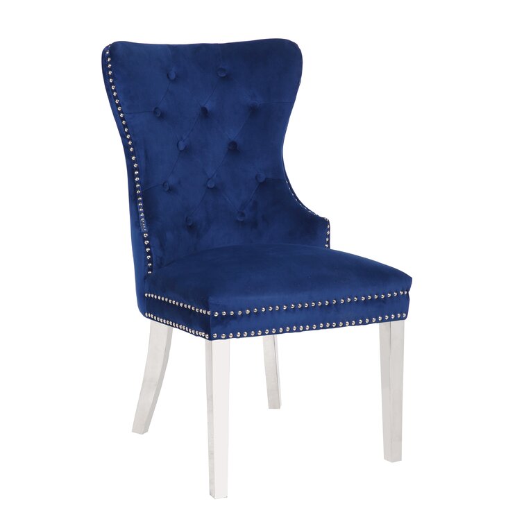 House of Hampton® Ashlee Tufted Velvet Wingback Parsons Chair & Reviews ...