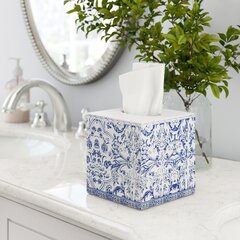 white ceramic tissue box holder