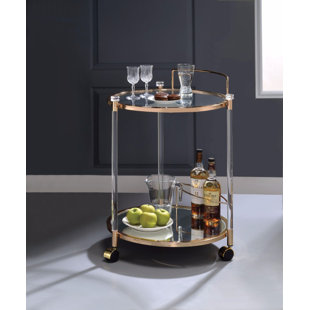 Cassity Metal Serving Bar Cart