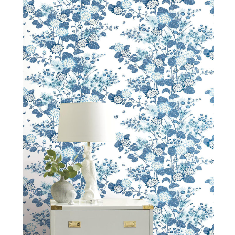 York Wallcoverings Chinese Floral 27 L X 27 W Wallpaper Roll