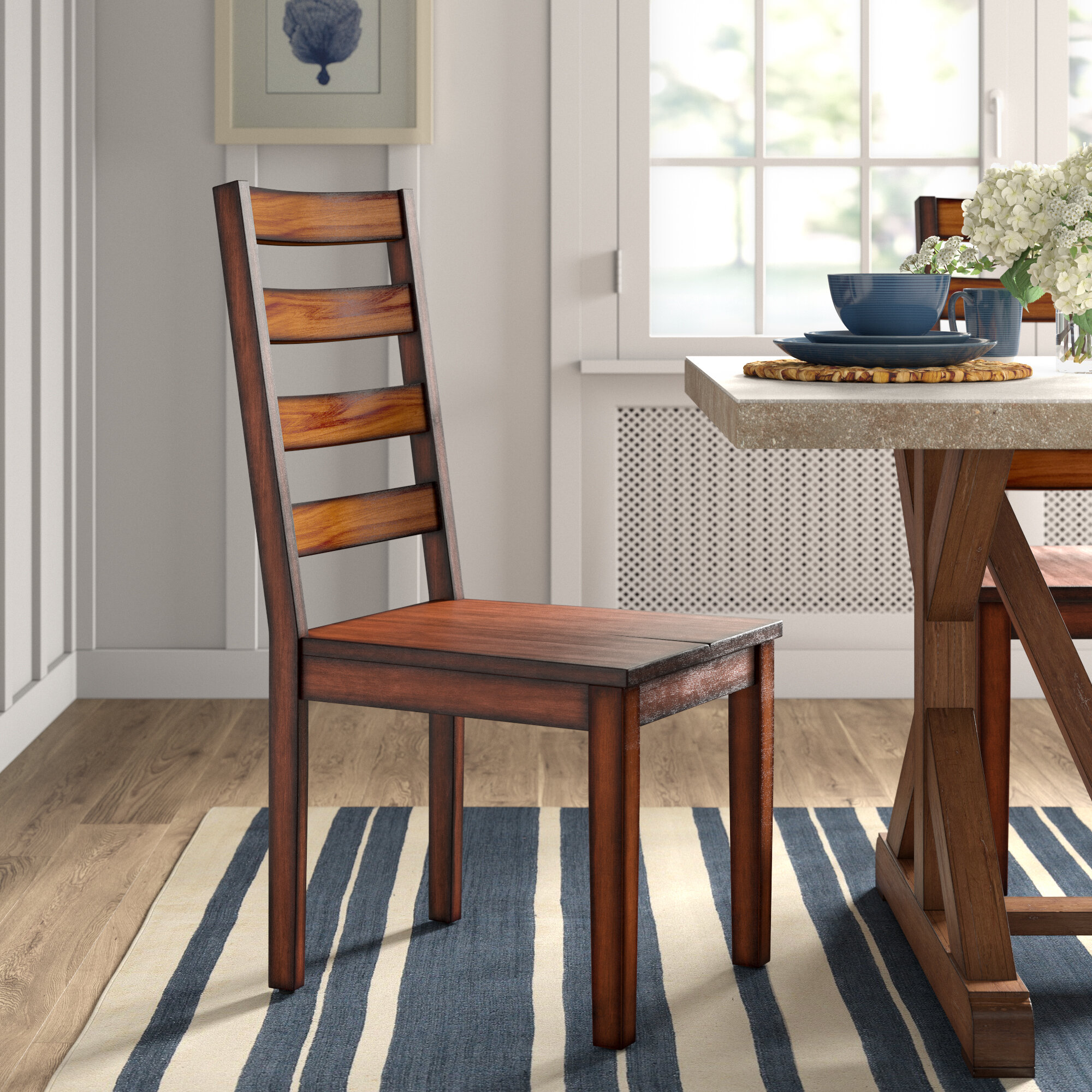 oak ladder dining chairs