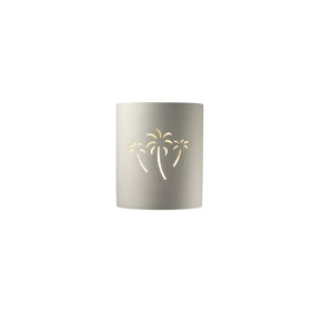 Sun Dagger Open Top and Bottom Small Cylinder 1 Light Wall Sconce