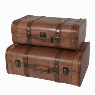 vintage luggage storage boxes