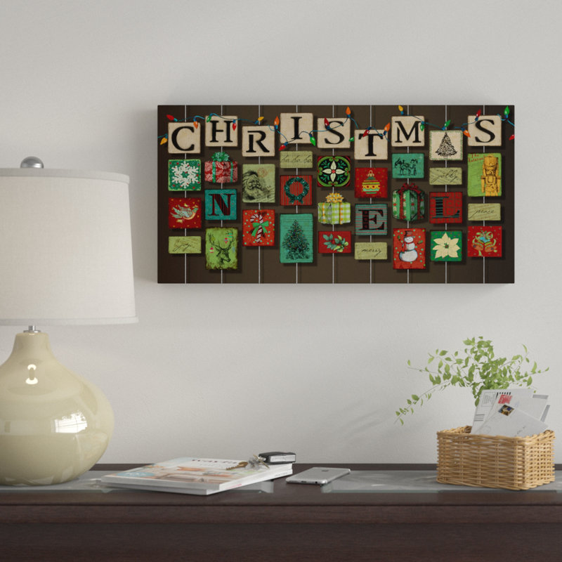 The Holiday Aisle® 'Christmas on Strings' Acrylic Painting Print on Wrapped  Canvas