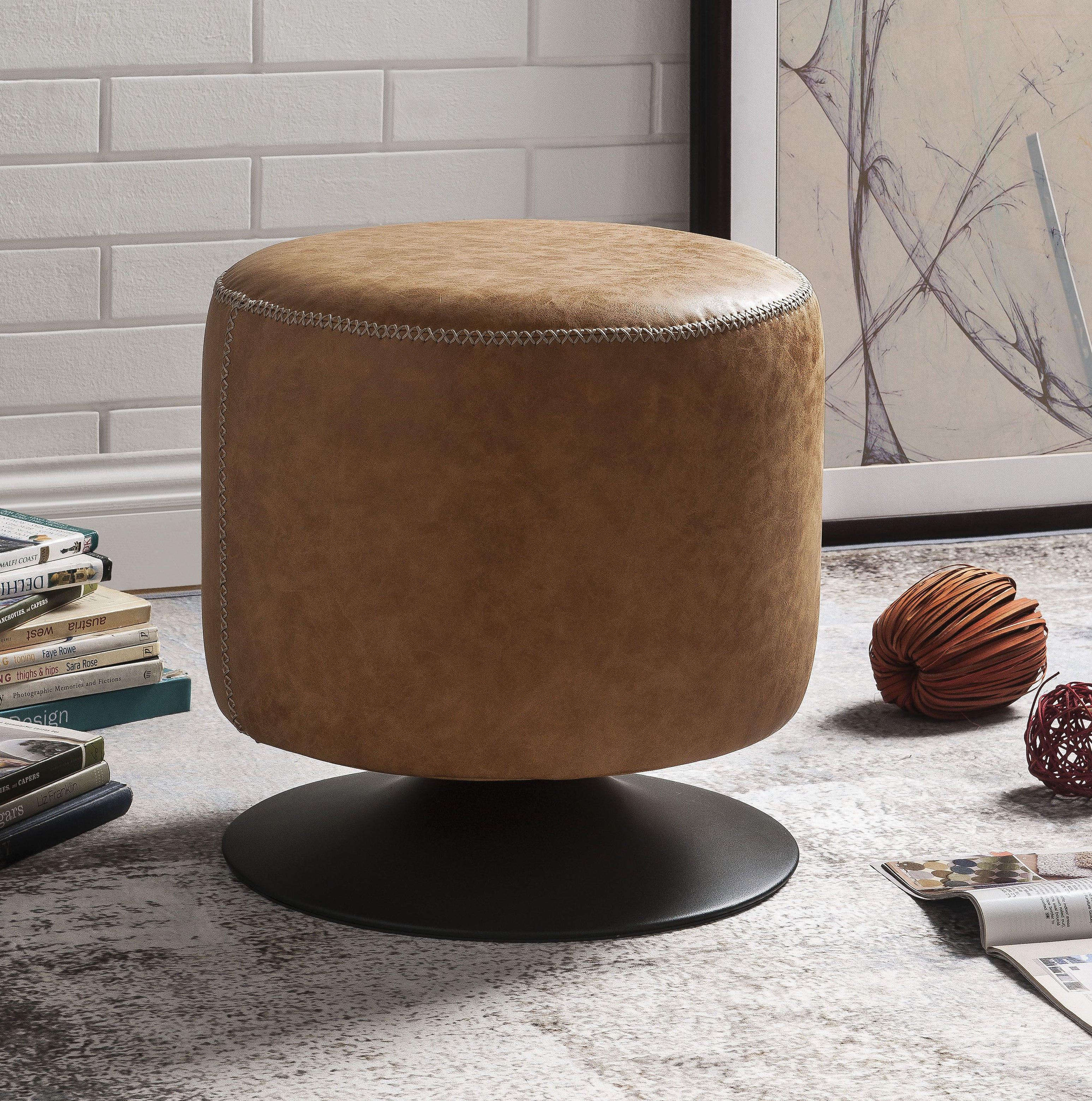 Union Rustic Darrion Vintage Ottoman Wayfair