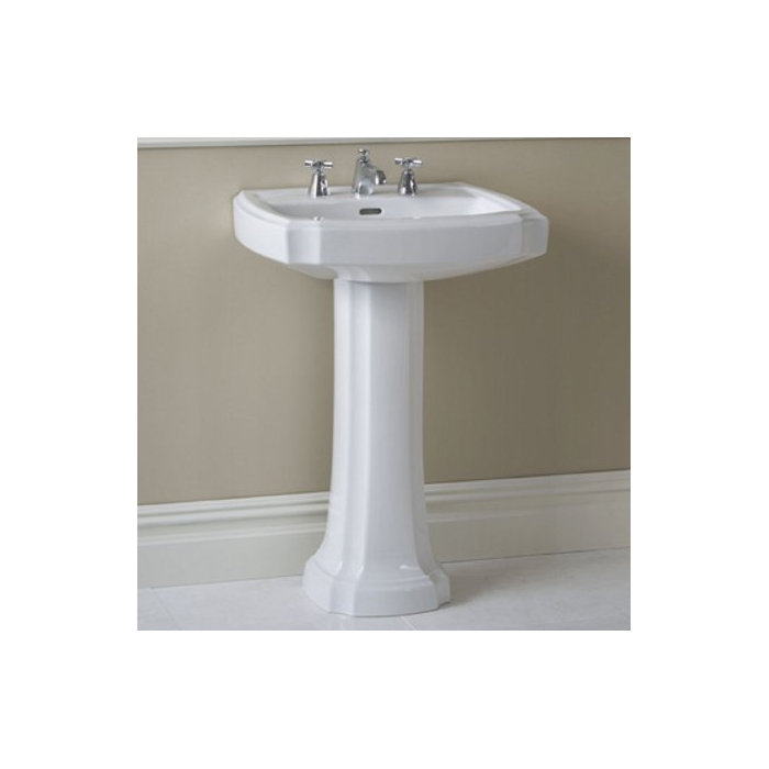 Guinevere Vitreous China 27 Pedestal Bathroom Sink With Overflow Guinevere Vitreous China 27 Pedestal Bathroom Sink With Overflow