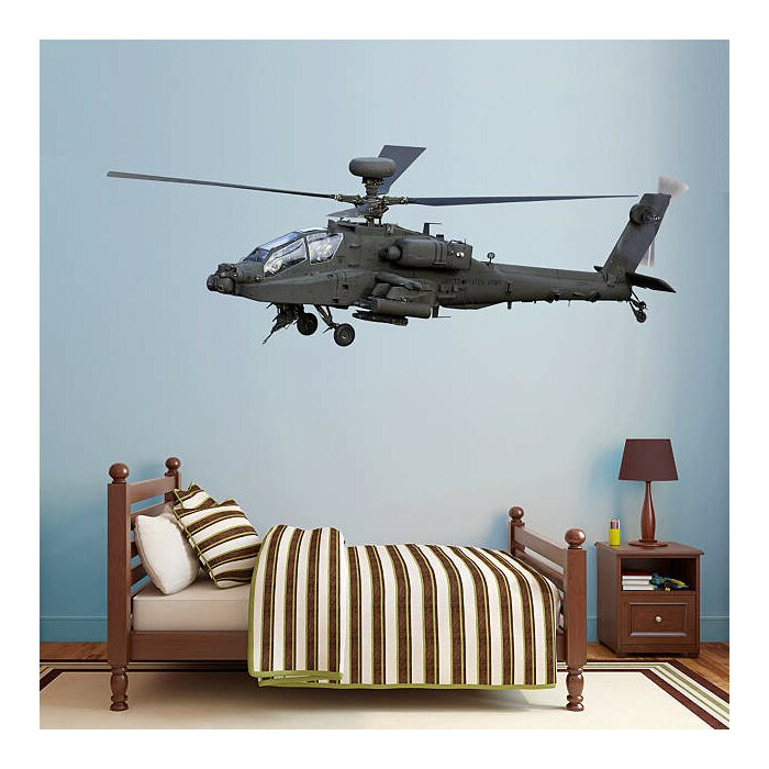 United States Army Ah 64 Apache Longbow Helicopter Peel And Stick Wall Decal