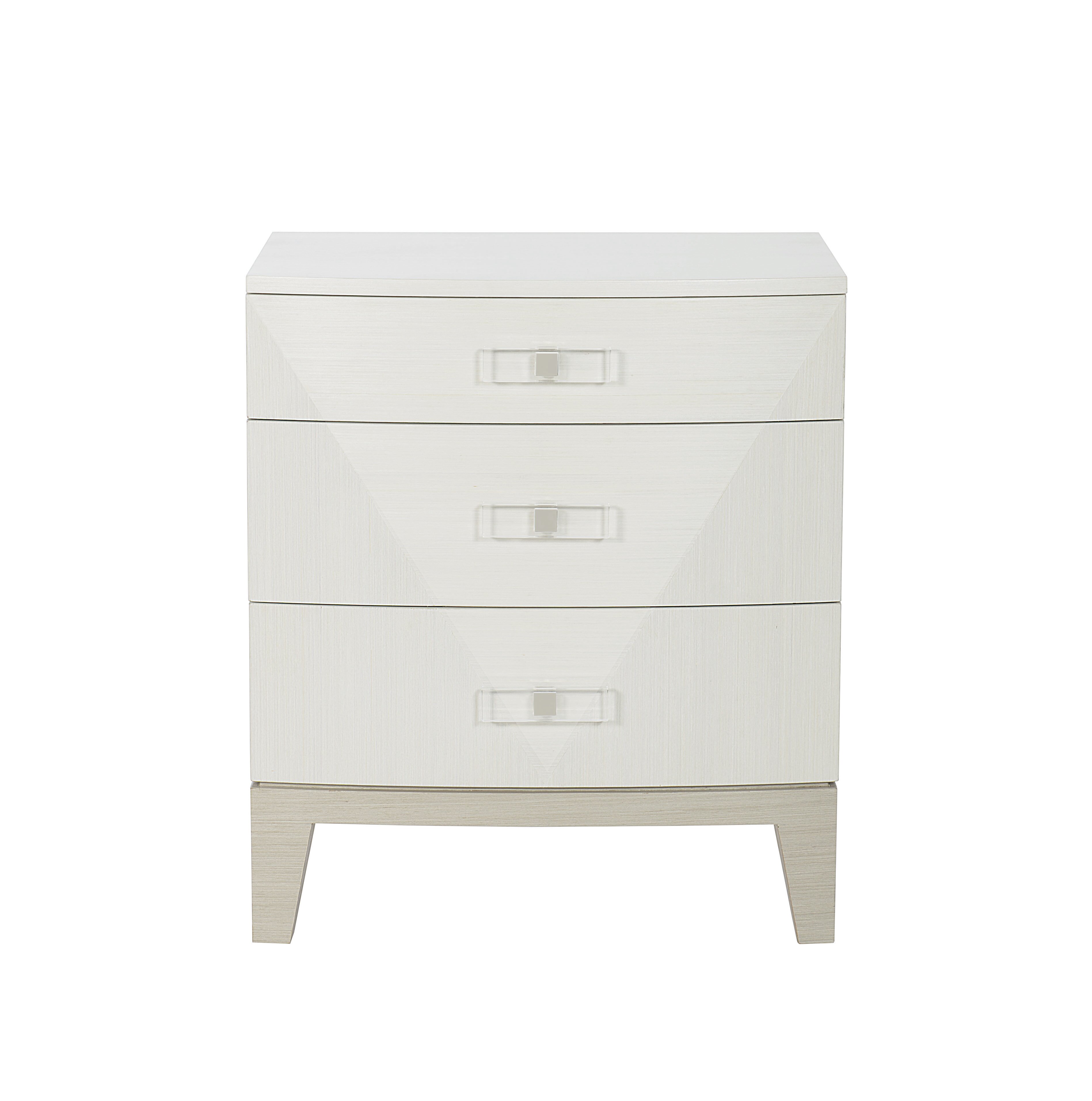 Bernhardt Axiom 3 Drawer Nightstand In White Gray Reviews Perigold