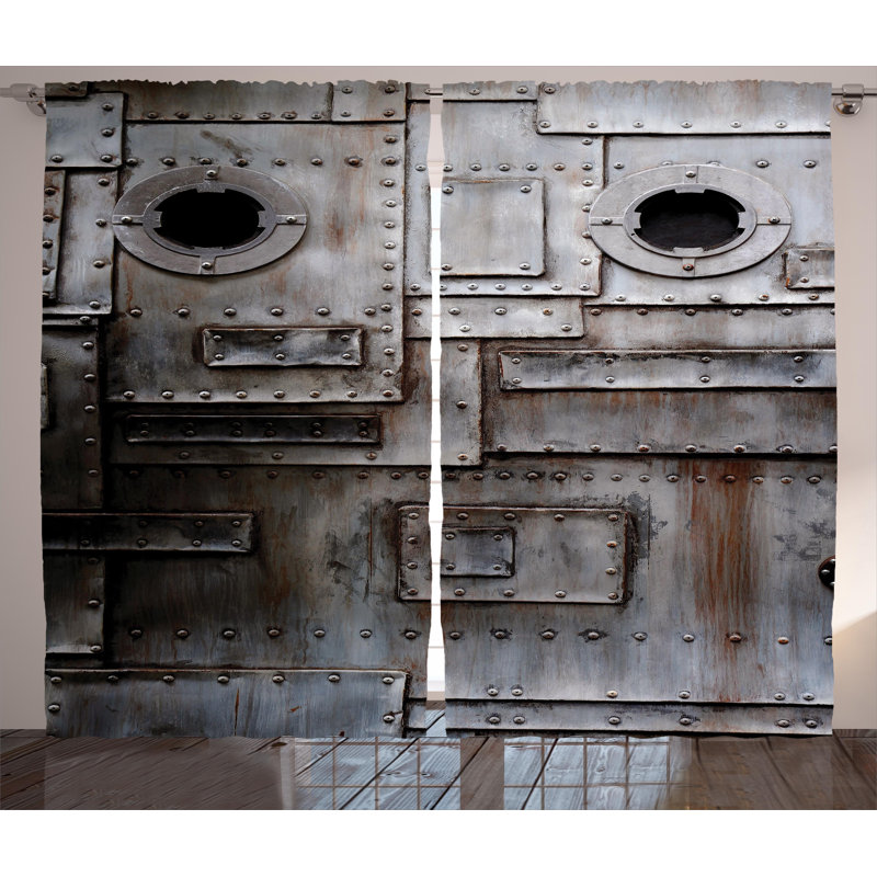 17 Stories Peru Industrial Rusty Stylized Iron Porthole Grunge