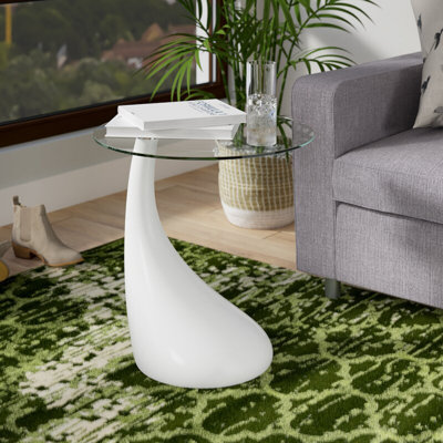 Sioar Glass Abstract End Table INCOMPLETE