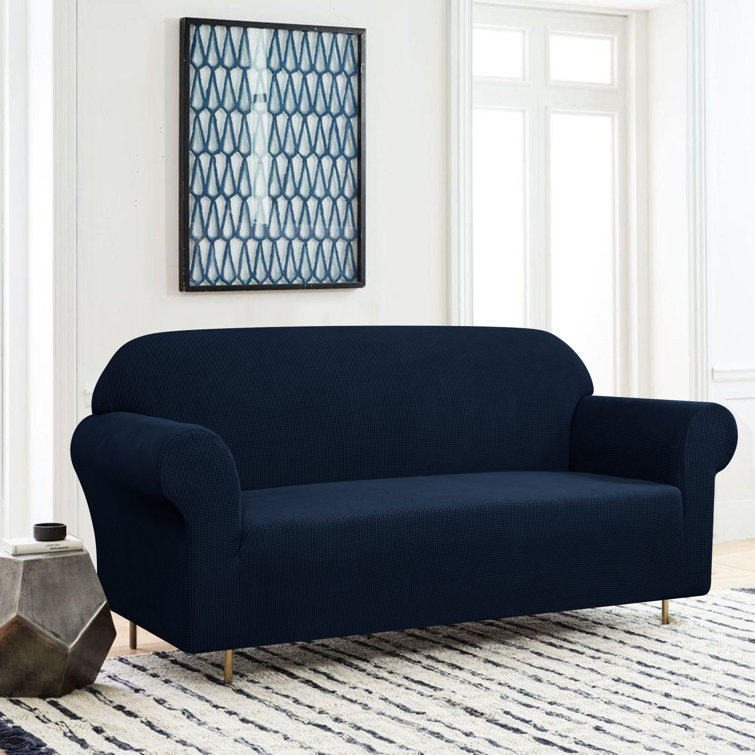 Dlerfeut Jacquard Box Cushion Sofa Slipcover. easy diy home decor update ideas. how to make your home look expensive. 