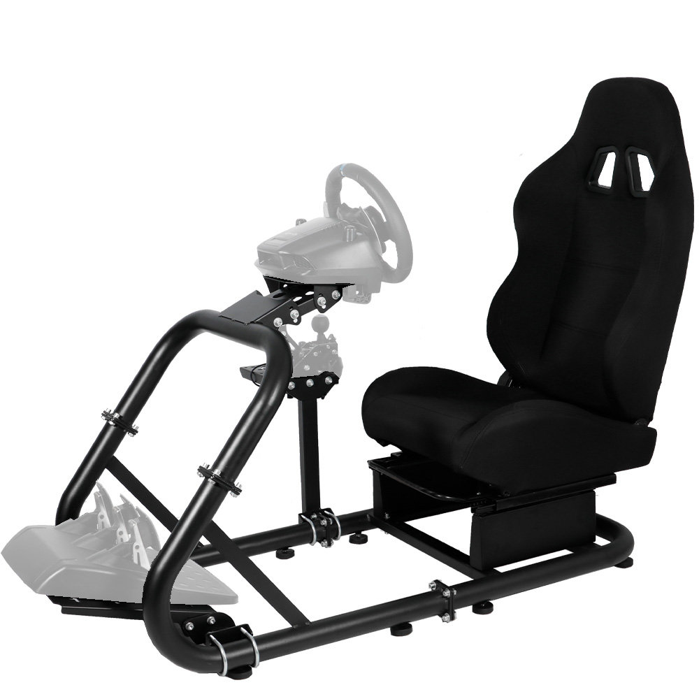 Anman Racing Simulator Wheel Stand with Seat fit Logitech Thrustmaster NO Steering Wheel Pedal