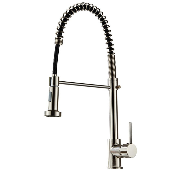 Ktaxon Pull Down Single Handle Kitchen Faucet With Side Spray