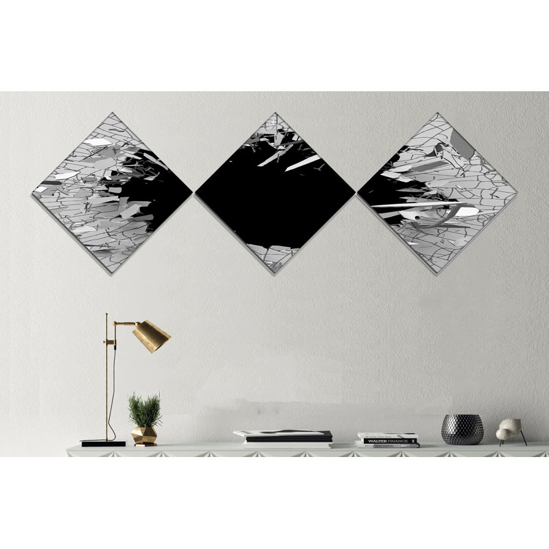 East Urban Home Abstract Broken Wall 3d Design Graphic Art Print Multi Piece Image On Canvas Wayfair