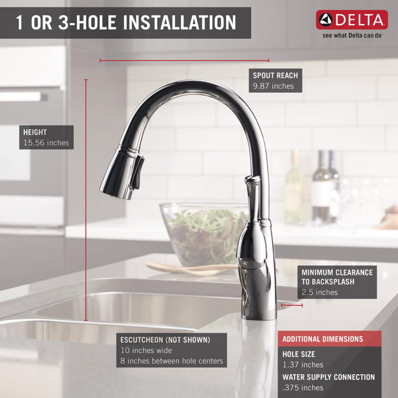 Delta Allora Pull Down Touch Single Handle Kitchen Faucet With Allora Pull Down Touch Single Handle Kitchen Faucet With Magnae Docking And Diamond Seal Technology