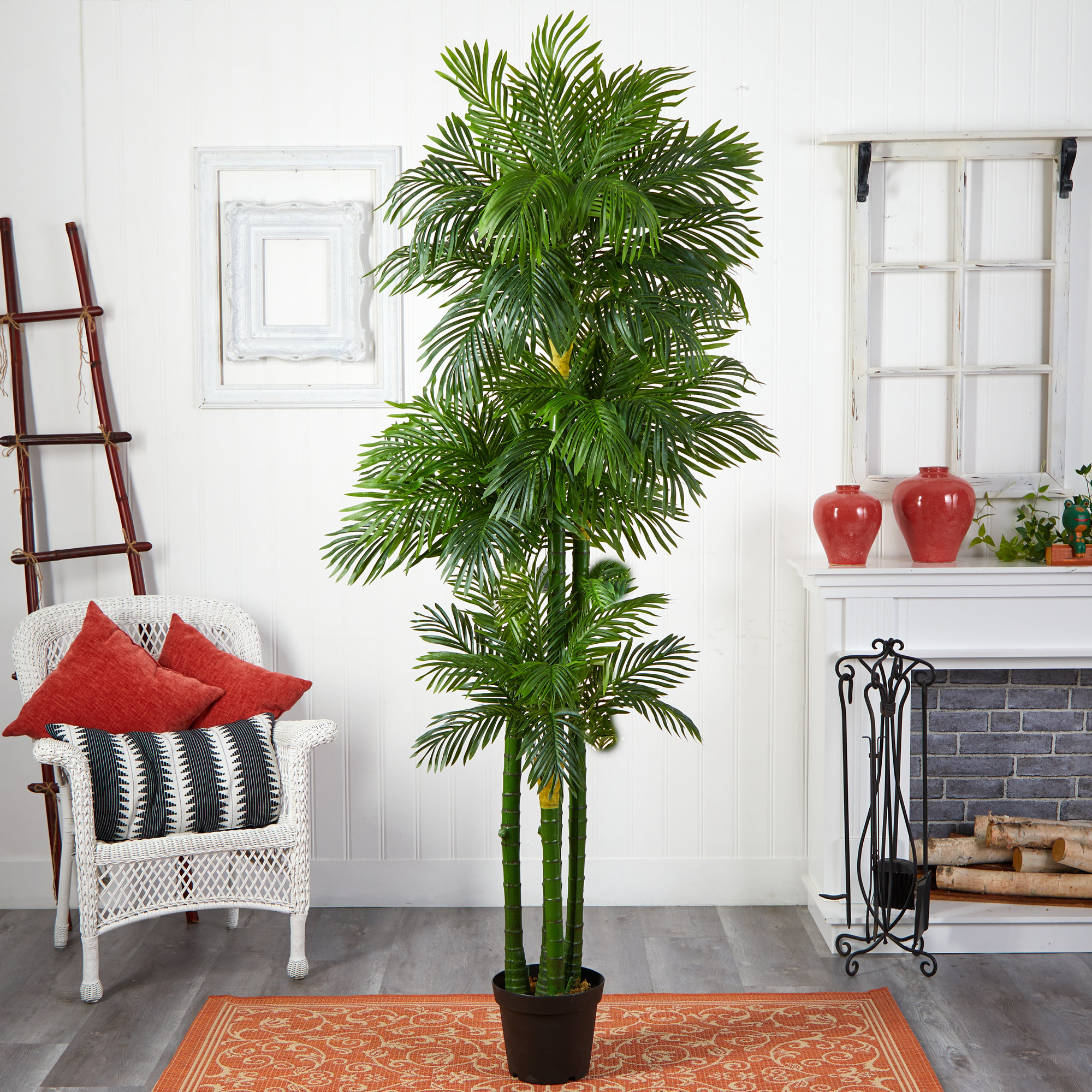 Bayou Breeze 90'' Faux Palm Tree In Planter & Reviews 