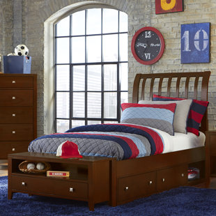 Go to store & view more images SusanRake Sleigh Bed by Viv + Rae