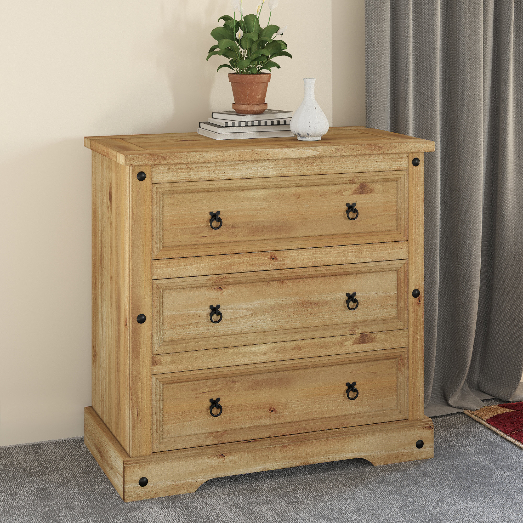 Union Rustic Dodge 3 Drawer Chest Of Drawers Reviews Wayfair Co Uk