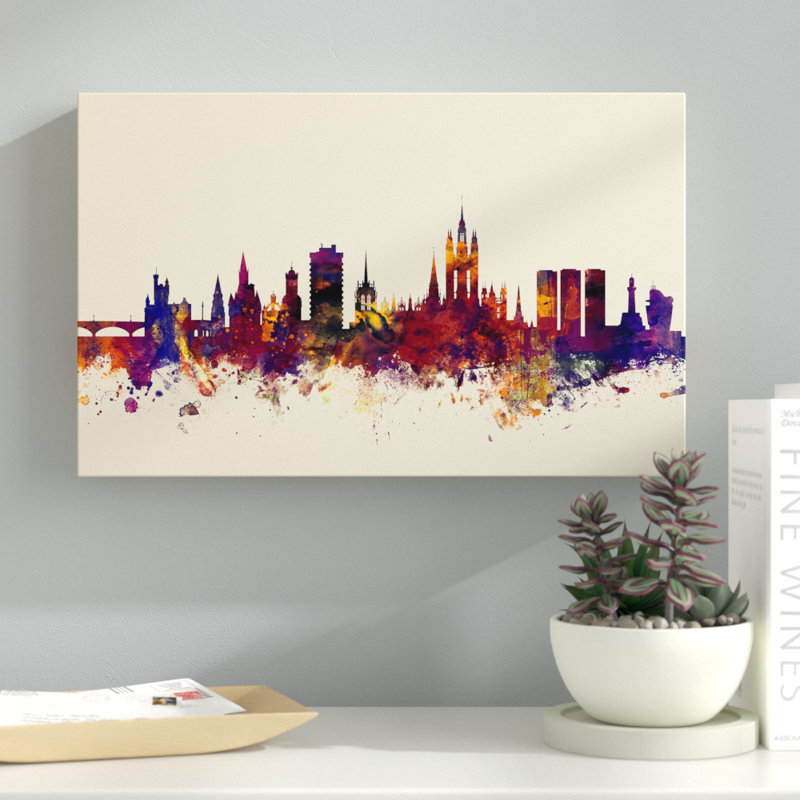 Latitude Run Aberdeen Scotland Skyline Graphic Art On Wrapped