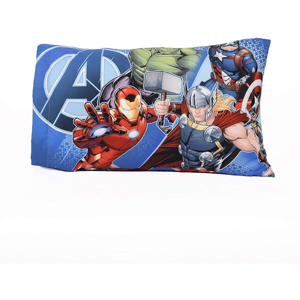 4Pc Avengers Full Sheet Set Fitted Flat Sheets Captain America Hulk Ironman Thor 