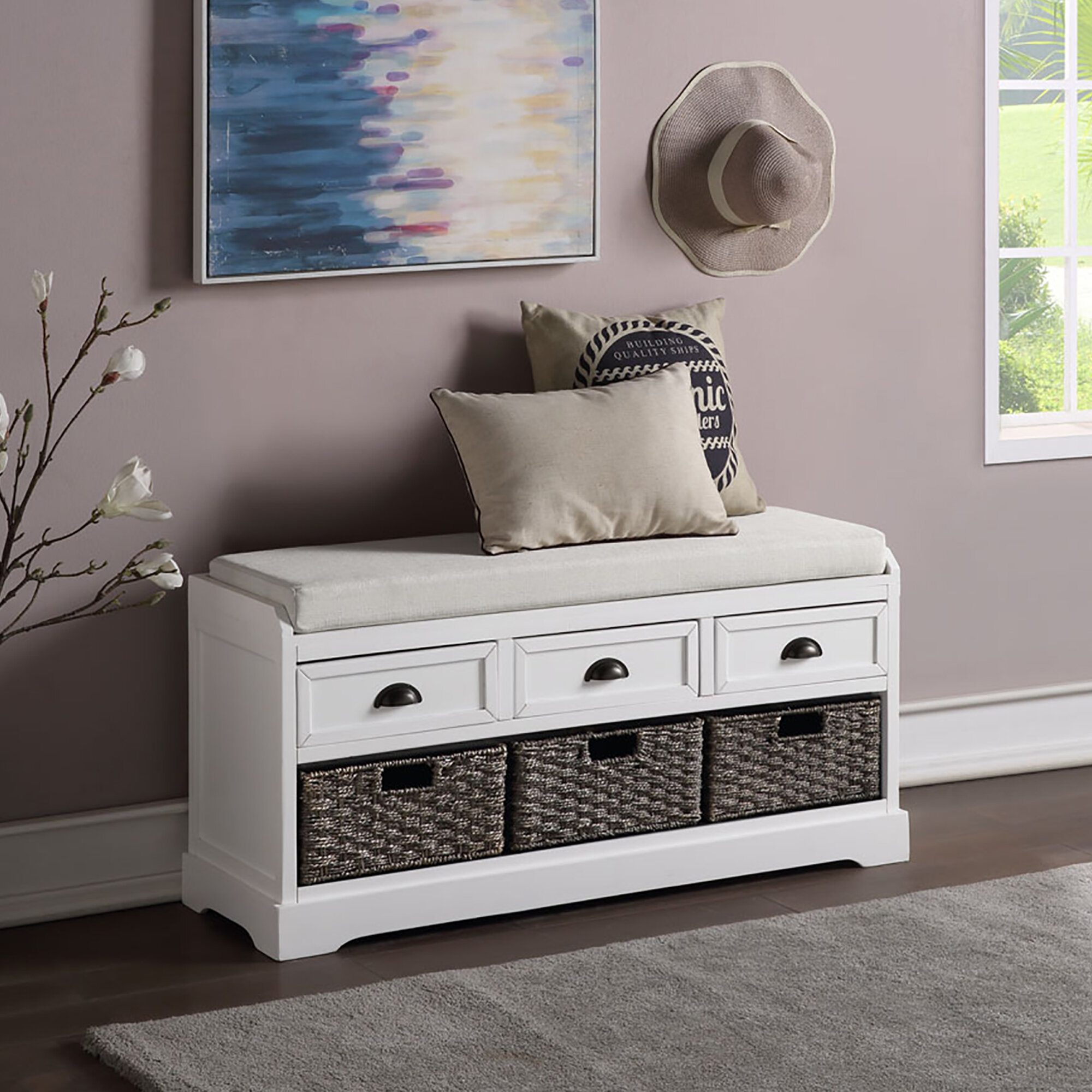 Longshore Tides Mallon Drawers Storage Bench & Reviews | Wayfair