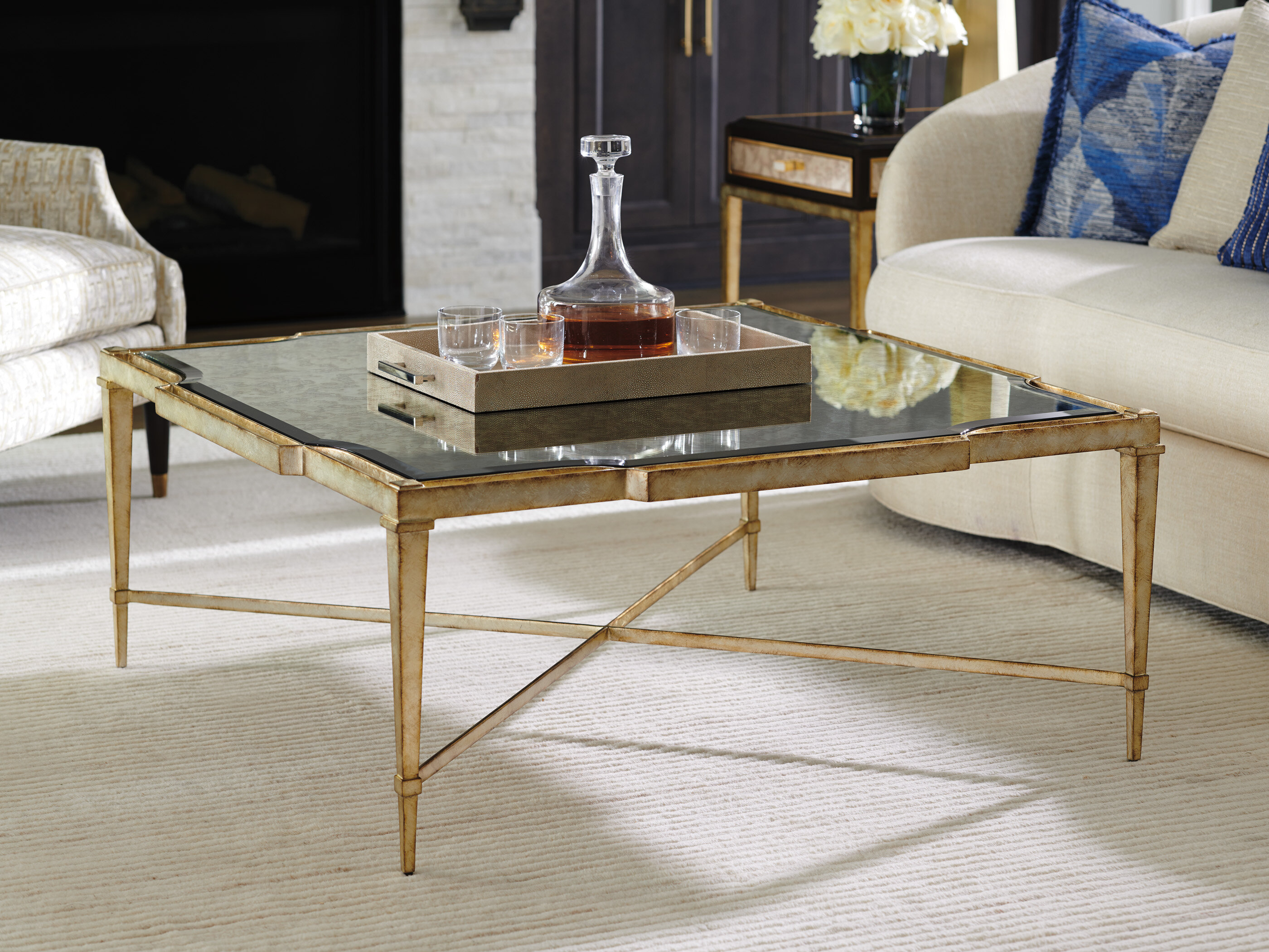 Lexington Carlyle Cross Legs Coffee Table Wayfair