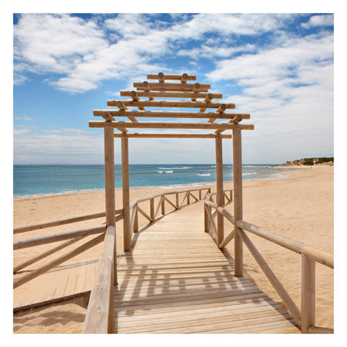 Beach Path to the Sea in Andalusia 2.88m x 2.88m Textured Matt Peel & Stick Wall Mural East Urban Home