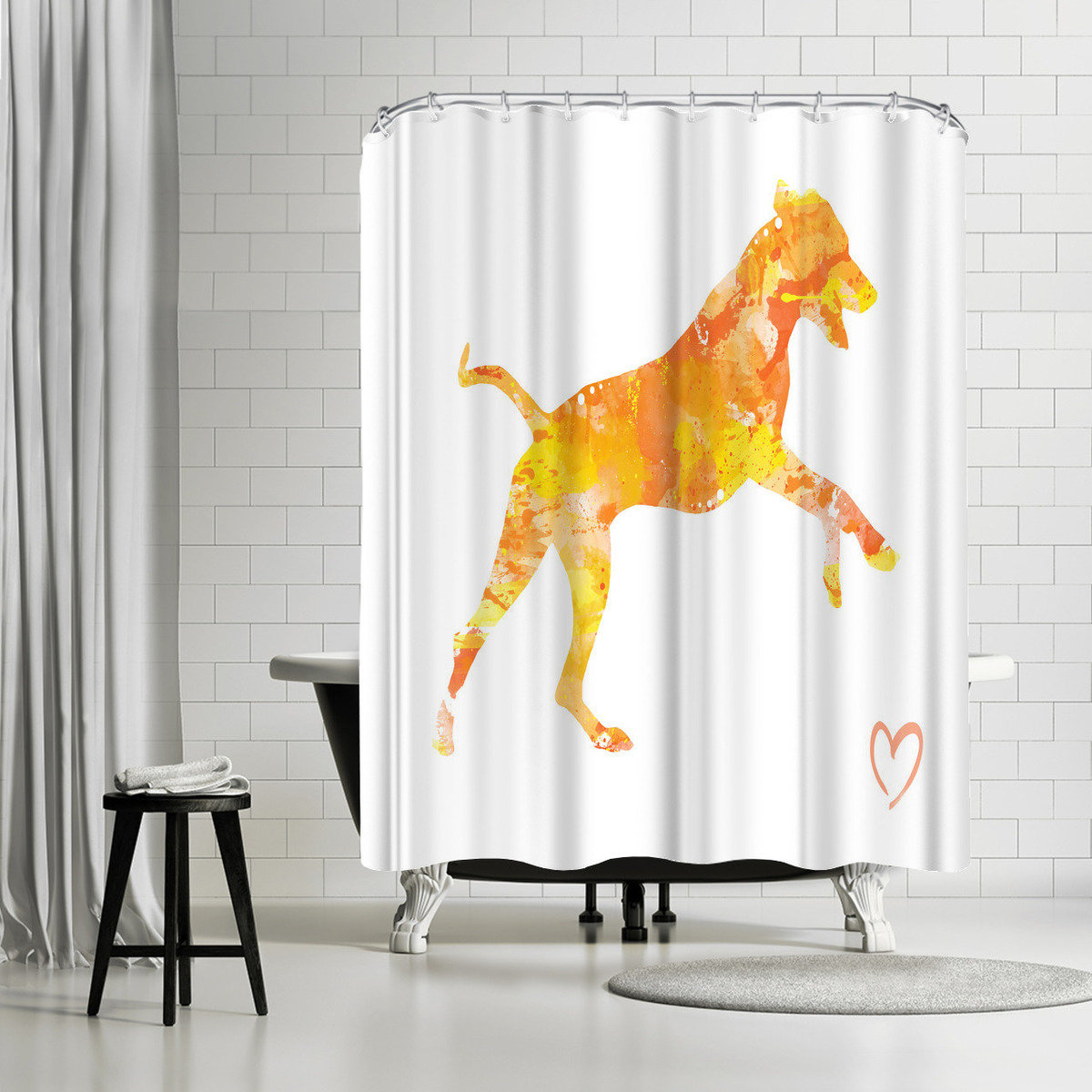 East Urban Home Allison Gray Rhodesian Ridgeback Single Shower Curtain Wayfair
