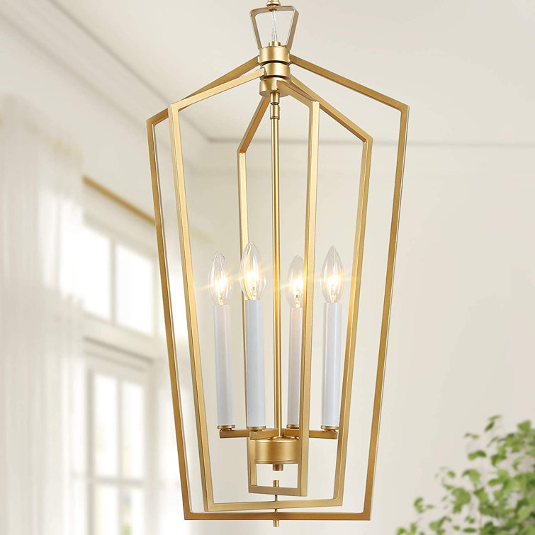Brushed gold lantern pendant light clearance