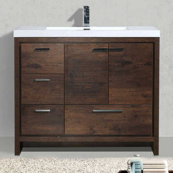 Almendarez Free Standing Modern 42" Single Bathroom Vanity ...