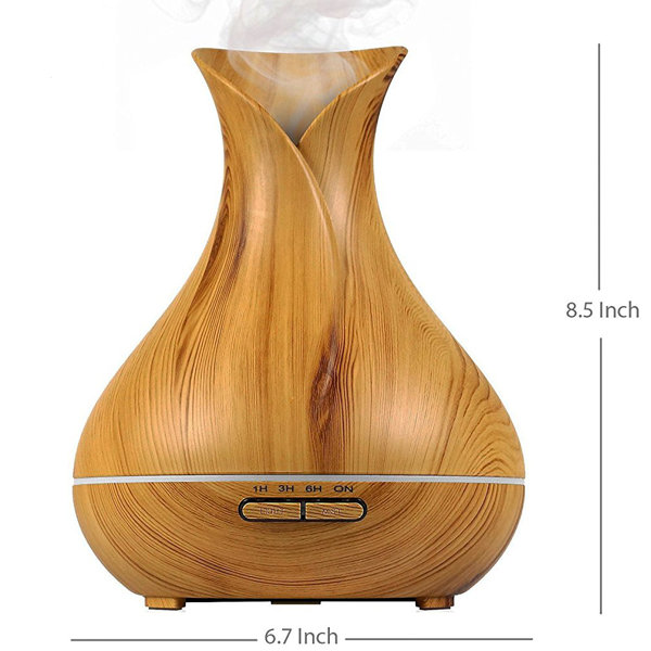 Wyzworks Wooden Ultrasonic Cool Mist Humidifier Aroma Essential Oil Diffuser Reviews Wayfair