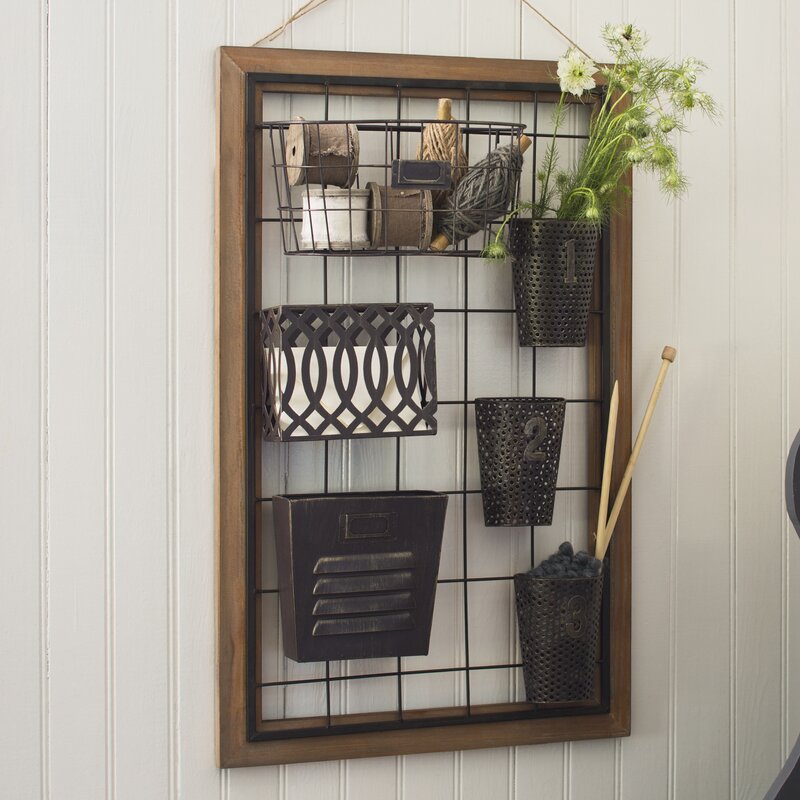 wall storage shelves with baskets
