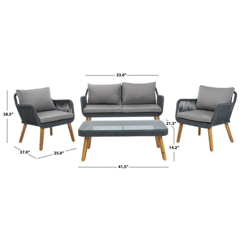 Jewett 4 Piece Sofa Seating Group With Cushions Reviews Allmodern